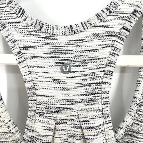 Lululemon All Tied Up Tank Heathered White Black Size 2 - Picture 4 of 7